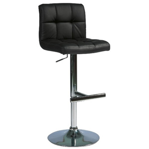 Barová stolička COA C-105, 92-115x44x37, čierna