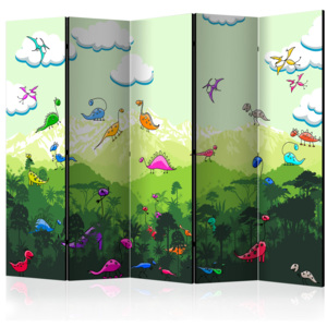 Paraván - Colorful Dinosaurs II [Room Dividers] 225x172