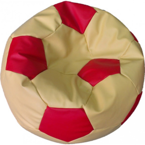 Sedací vak futbalová lopta malá žltočervená EMI
