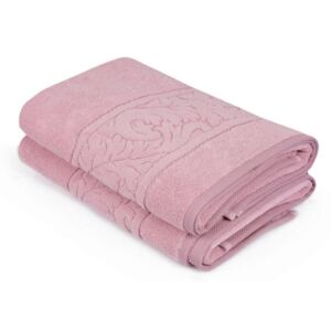 Sada 2 ružových uterákov z bavlny Sultania, 70 x 140 cm