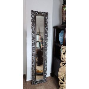 Zrkadlo hnedá tmavá -patina drevo - 180x40 cm