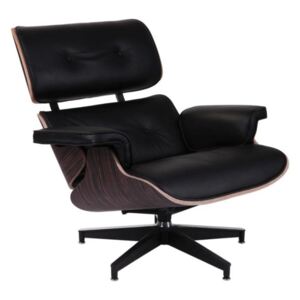 Kreslo Vip inšpirované Lounge Chair čierna koža čierna