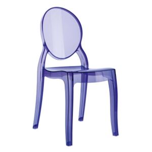 Detská stolička Mia fialová transparentná