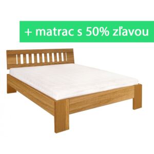 Dubová posteľ Alan Šírka 180 cm