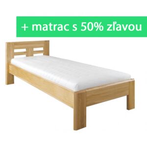 Dubová posteľ Timur Šírka 100 cm