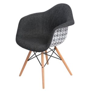Jedálenská stolička P018W Pattern inšpirovaná DAW sivá