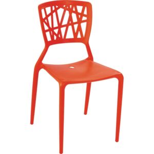 Jedálenská stolička Bush inšpirovaná Viento chair červená