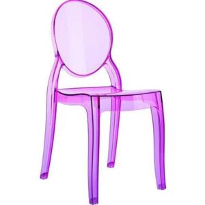 Detská stolička Mia ružová transparentná
