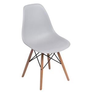 Jedálenská stolička P016W PP inšpirovaná DSW svetlosivá