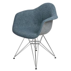 Jedálenská stolička P018 Duo inšpirovaná DAR sivo-modrá