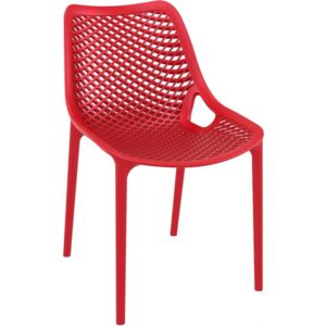 Jedálenská stolička Grid červená