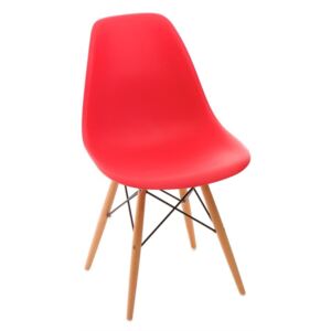 Jedálenská stolička P016W PP inšpirovaná DSW červená