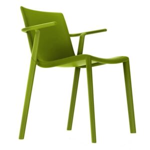 Jedálenská stolička Kat s opierkami zelená