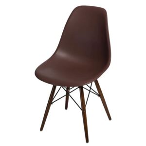 Jedálenská stolička P016W PP inšpirovaná DSW dark hnedá