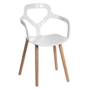 Jedálenská stolička Nox Wood biela