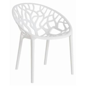 Jedálenská stolička Coral biela