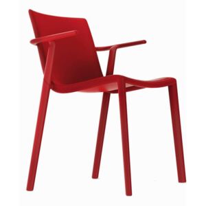 Jedálenská stolička Kat s opierkami červená