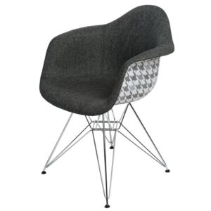 Jedálenská stolička P018 Pattern inšpirovaná DAR sivá