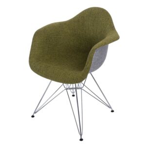 Jedálenská stolička P018 Duo inšpirovaná DAR sivo-zelená