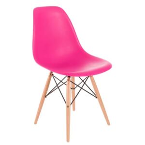 Jedálenská stolička P016W PP inšpirovaná DSW tmavoružová