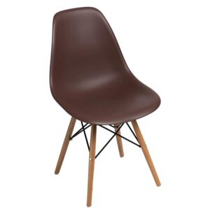 Jedálenská stolička P016W PP inšpirovaná DSW hnedá