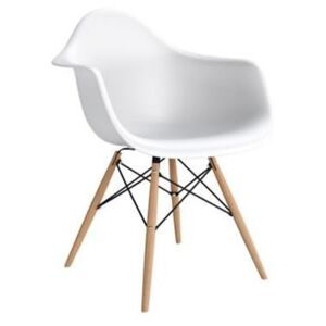 Jedálenská stolička P018W PP inšpirovaná DAW biela