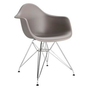 Jedálenská stolička P018 PP Inšpirovaná DAR sivá