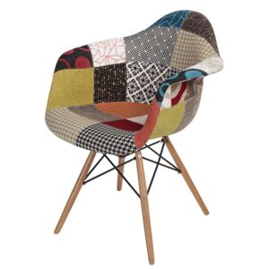 Jedálenská stolička P018W Patchwork inšpirovaná DAW multicolor