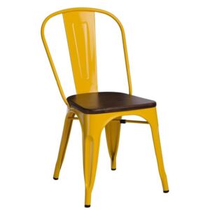 Jedálenská stolička Paris Wood borovica orech žltá