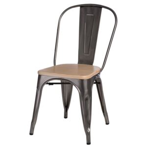 Jedálenská stolička Paris Wood borovica prírodná kovová