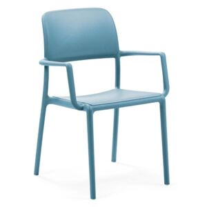 Jedálenská stolička Riva s opierkami modrá