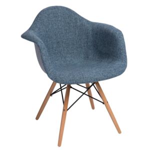 Jedálenská stolička P018W Duo inšpirovaná DAW sivo-modrá