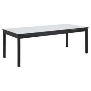 Rozkladací jedálenský stôl Mosel biela/čierna