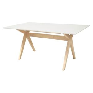 Jedálenský stôl Scissor biela/prírodná