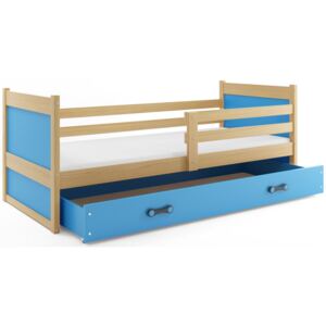 Detská posteľ Rico 1 borovica / modrá
