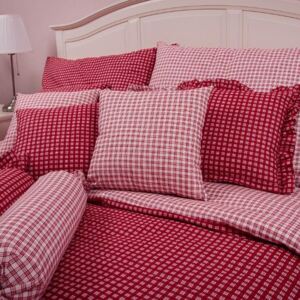 Bavlnené posteľné obliečky Červená kocka pozitív/negatív 2 ks 2x štandardná dĺžka