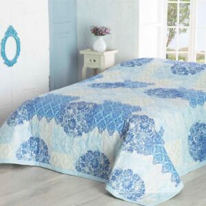 Prikrývka na posteľ OTTORINO tyrkysová 160 x 220 cm