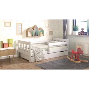 Detská posteľ Irma 180x80 cm + zásuvka + matrac biela