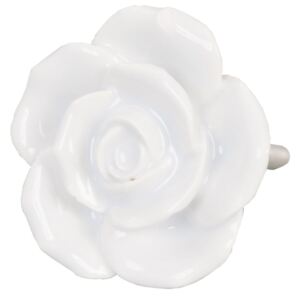 Keramická rukoväť Rose White - pr 4,5 cm