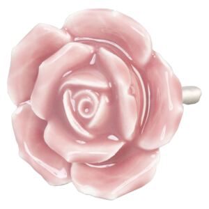 Keramická rukoväť Ružová ružová - pr 4,5 cm