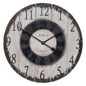 Drevené nástenné hodiny Paris - Ø 40 * 3 cm