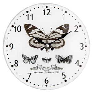 Clayre & Eef Hodinky s butterfly - Ø 17 * 4 cm