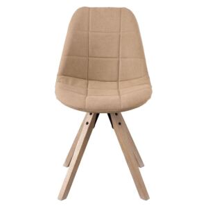 Hnědá polstrovaná židle - 46*43*84 cm