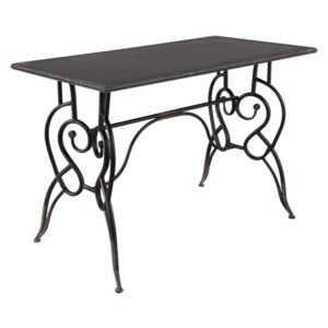Kovový čierny stôl s patinou Forged - 123*61*80 cm
