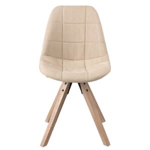 Béžová polstrovaná stolička - 46*43*84 cm