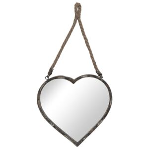 Závesné zrkadlo srdce - 33*32 cm
