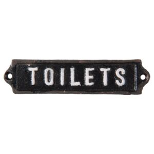 Kovová ceduľka Toilets - 15 * 1 * 3 cm