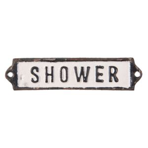 Kovová ceduľka Shower - 15*1*3 cm