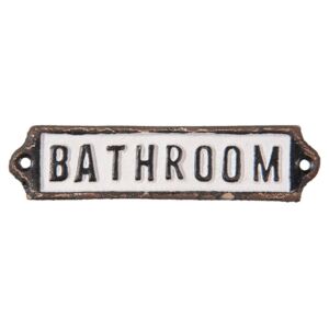 Kovová ceduľka Bathroom - 15*1*3 cm