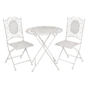 Záhradná sada - stôl + 2 stoličky - Ø 70 * 75 / 2x 41 * 48 * 95 cm